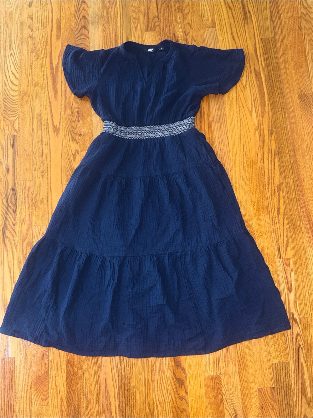 Lands End Tiered Dress with Smocked Waist